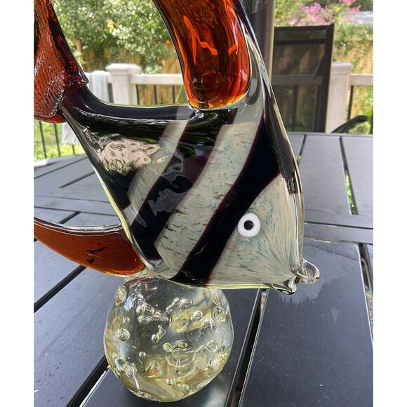 Magnificent Fancy Art Glass Angel Fish - Picture 3 of 10